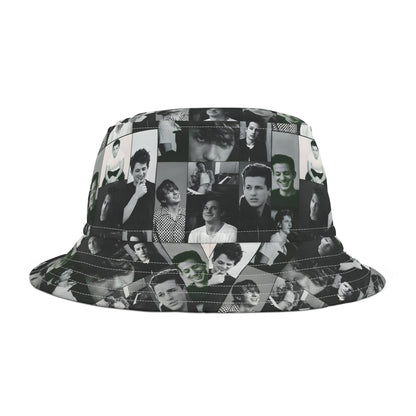 Charlie Puth Black And White Portraits Collage Bucket Hat