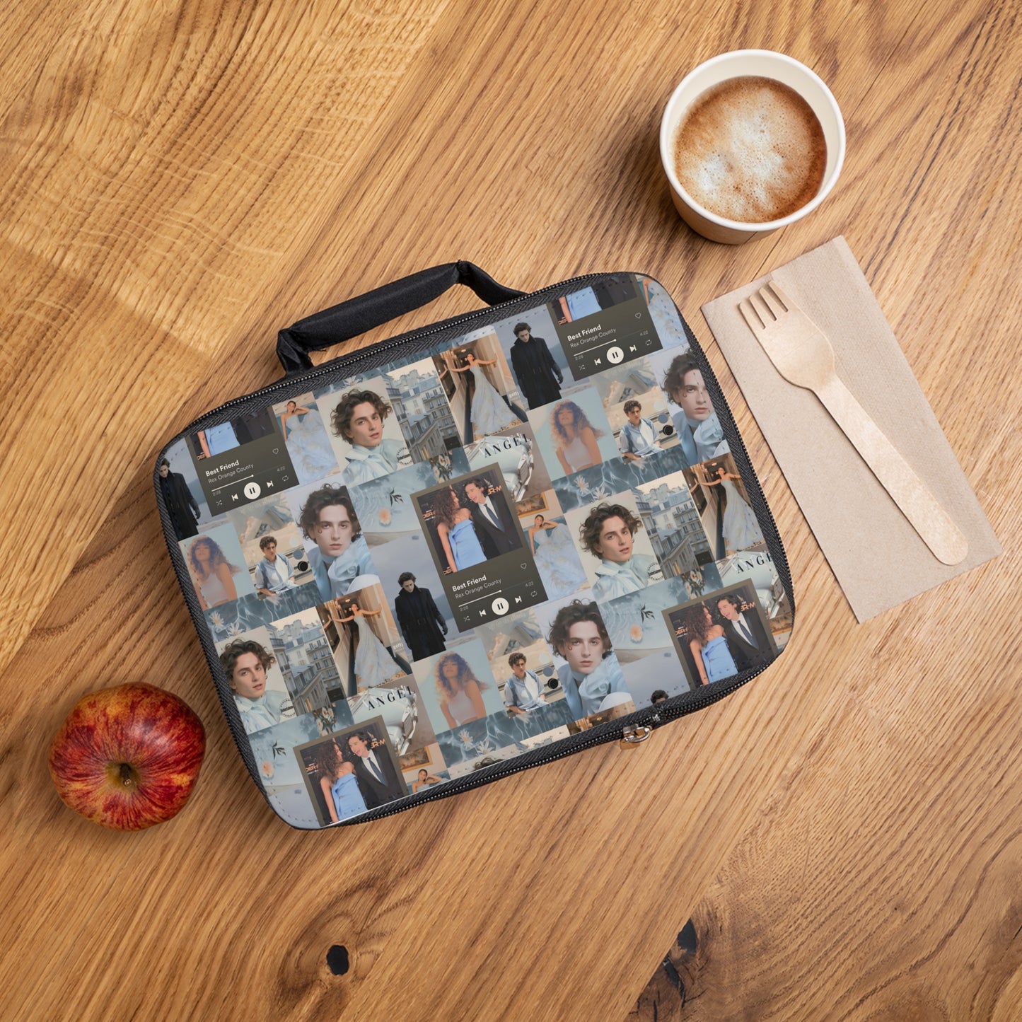 Timothee Chalamet And Zendaya Best Friend Collage Lunch Bag