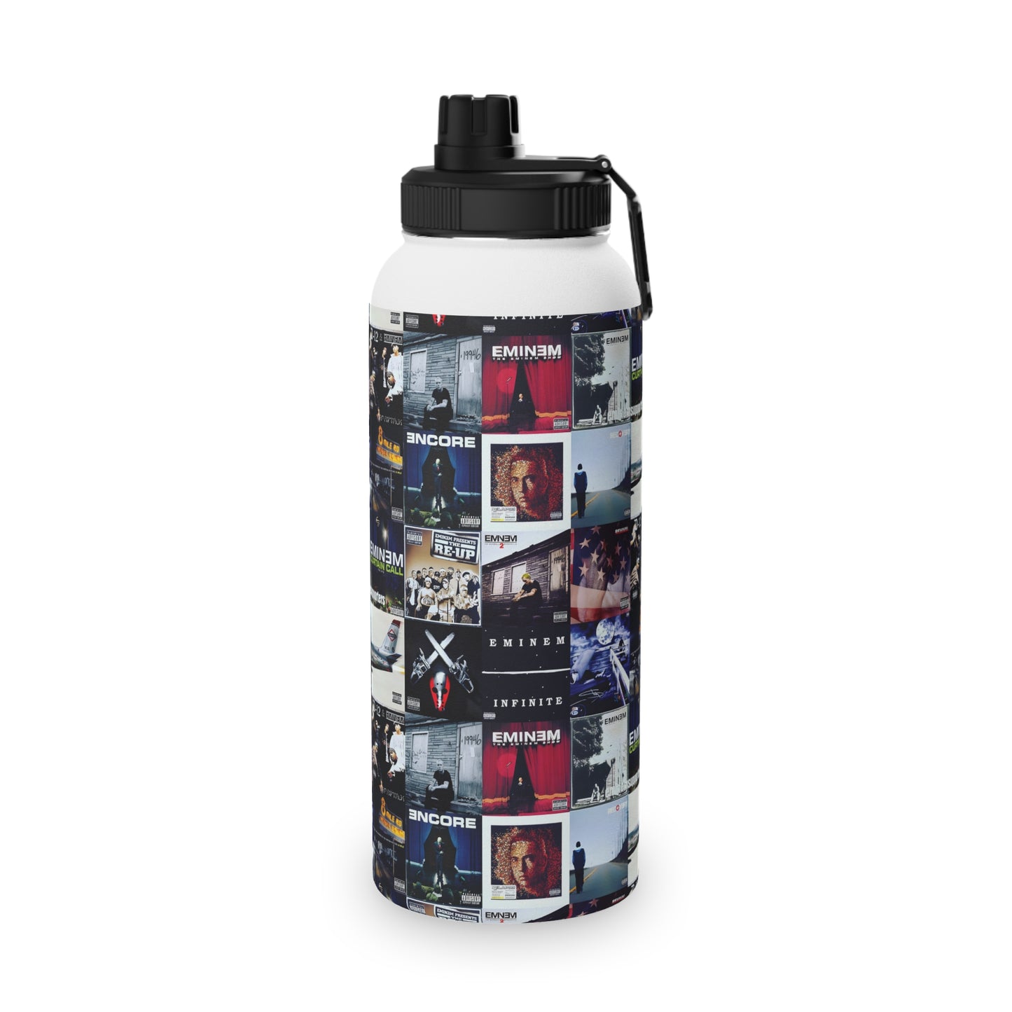 Eminem Album Art Cover Collage Stainless Steel Sports Lid Water Bottle