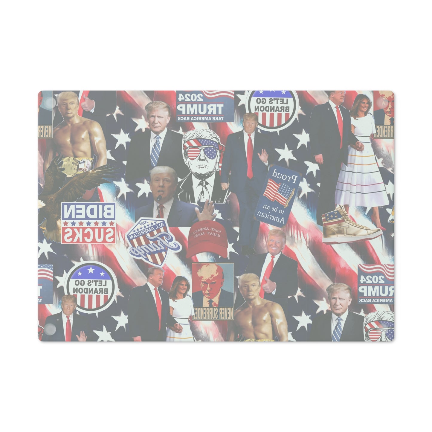 Donald Trump 2024 MAGA Montage Cutting Board