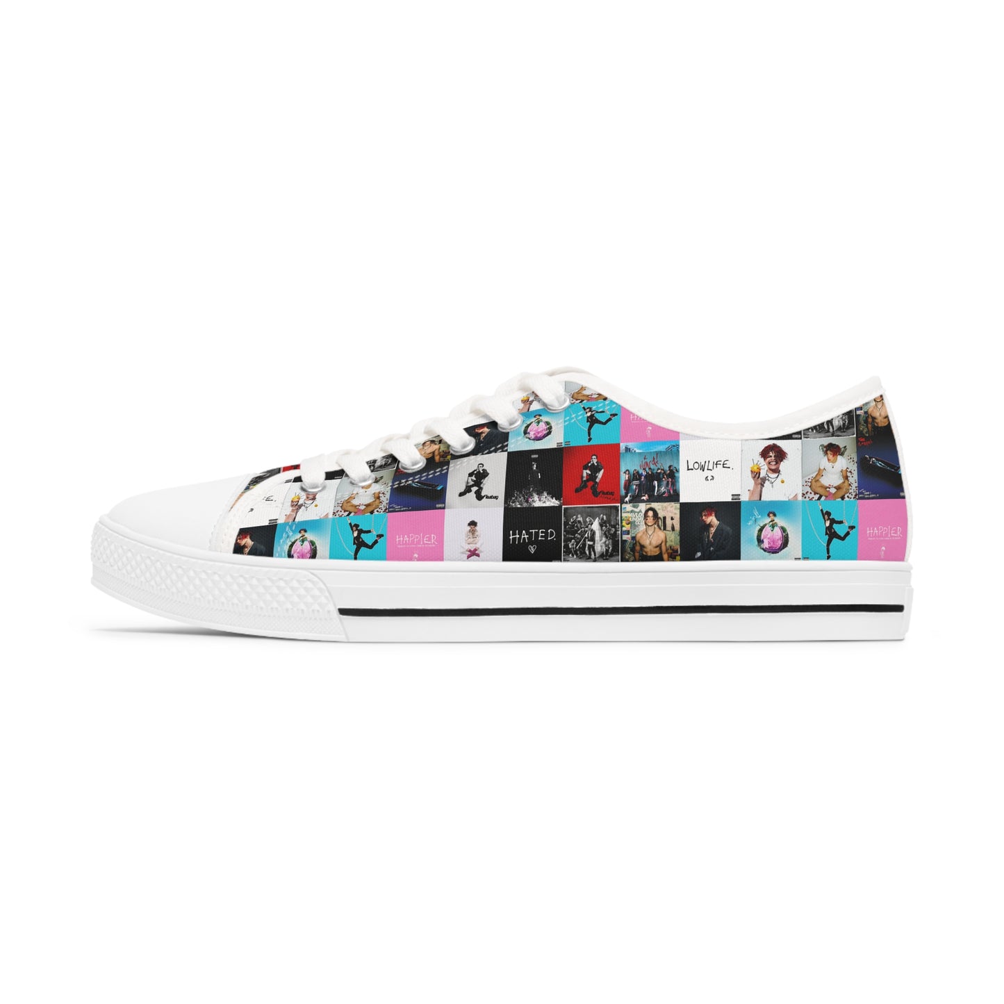 YUNGBLUD Album Cover Art Collage Women's Low Top Sneakers