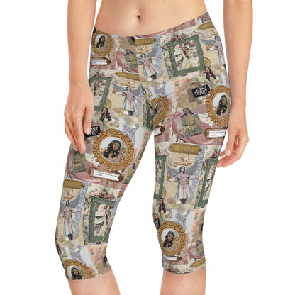 Lana Del Rey Victorian Collage Women's Capri Leggings