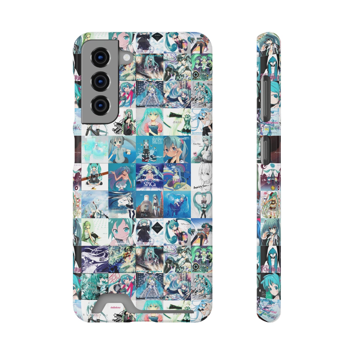 Hatsune Miku Album Cover Collage Phone Case With Card Holder