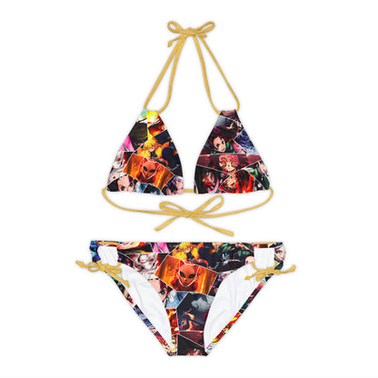 Demon Slayer Reflections Collage Strappy Bikini Set