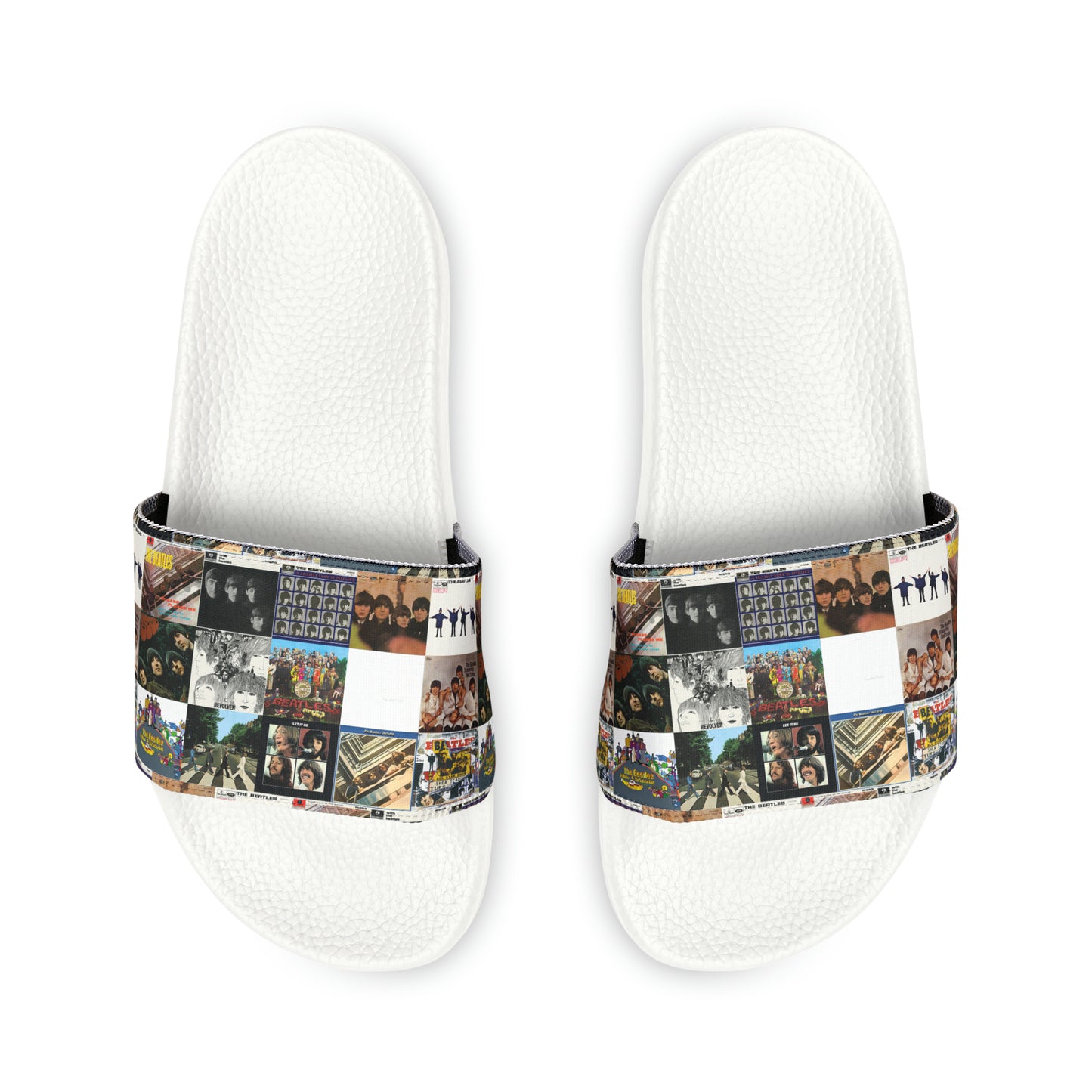 The Beatles Album Cover Collage Youth Slide Sandals