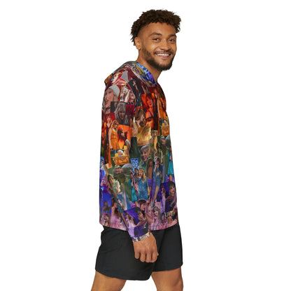 Taylor Swift Rainbow Photo Collage Men's Sports Warmup Hoodie