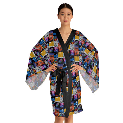 Muse Album Cover Collage Long Sleeve Kimono Robe