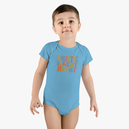 Taylor Swift Swiftie Like My Mommy Baby Short Sleeve Onesie