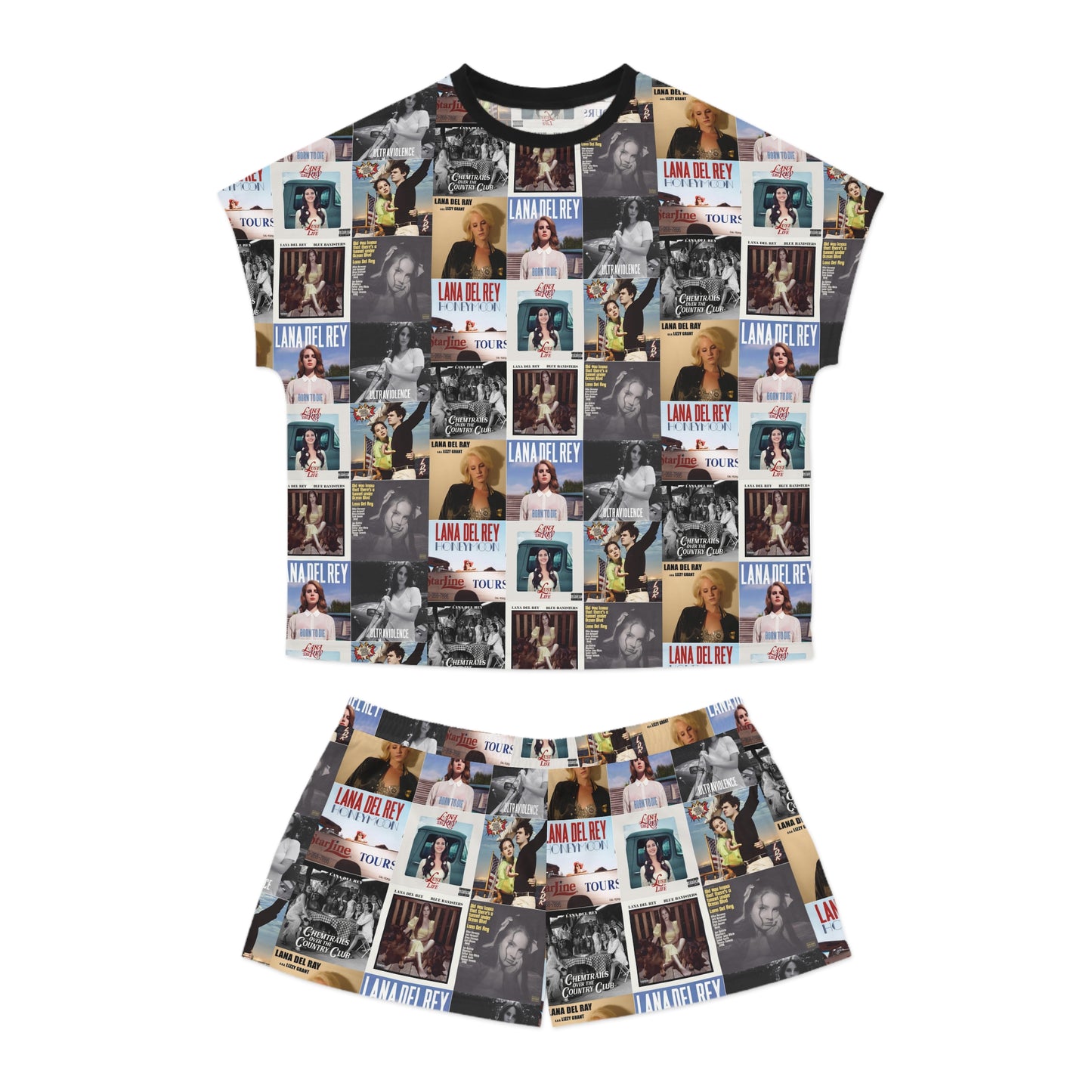 Lana Del Rey Album Cover Collage Women's Short Pajama Set