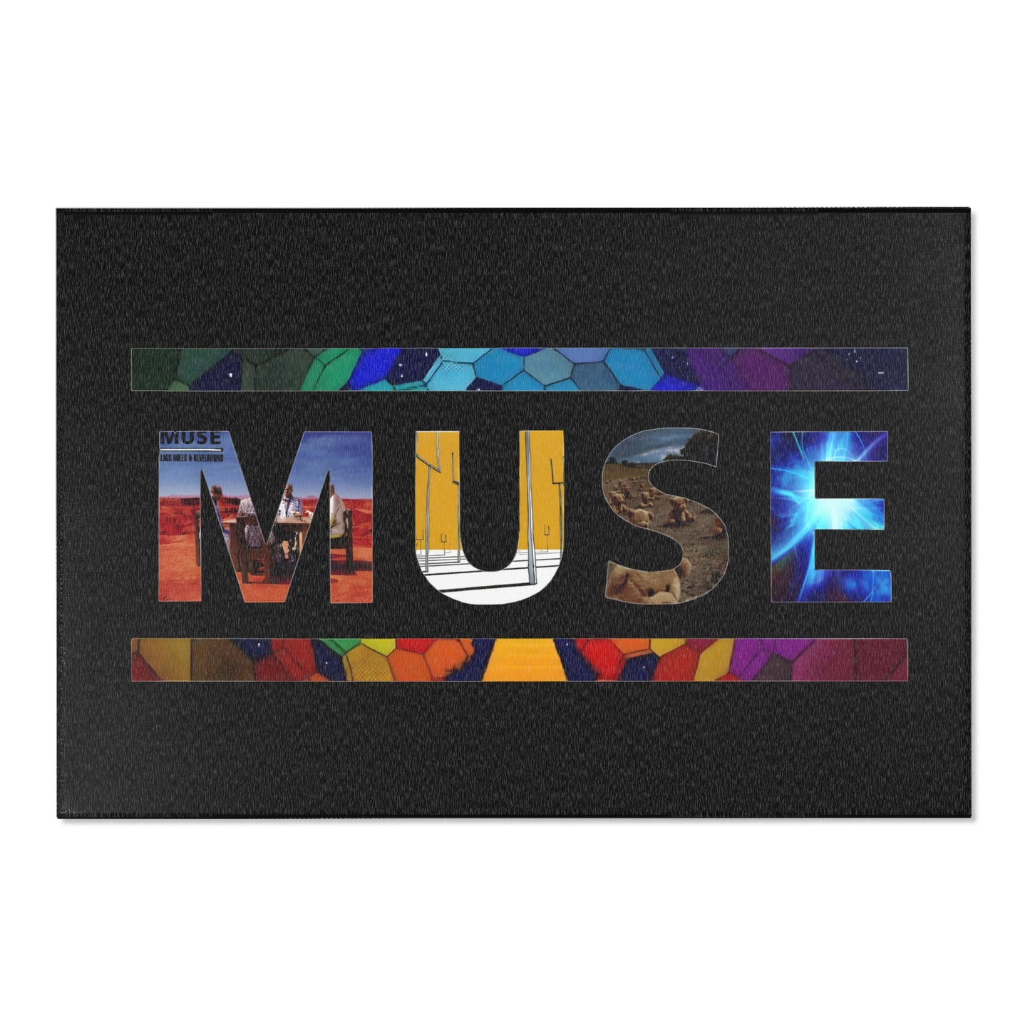 Muse Album Art Letters Area Rugs