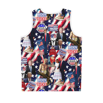 Donald Trump 2024 MAGA Montage Basketball Jersey