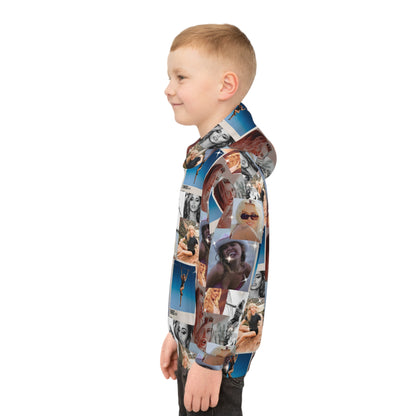 Miley Cyrus Flowers Photo Collage Kid's Hoodie