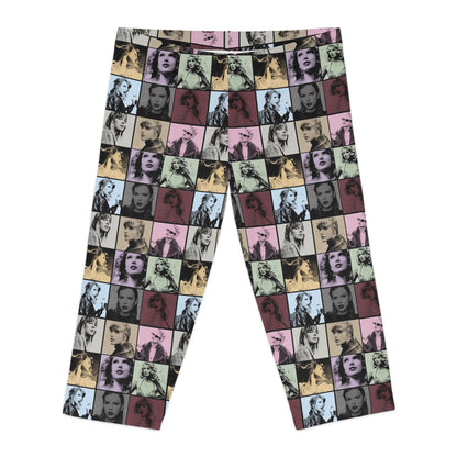 Taylor Swift Eras Collage Women's Capri Leggings