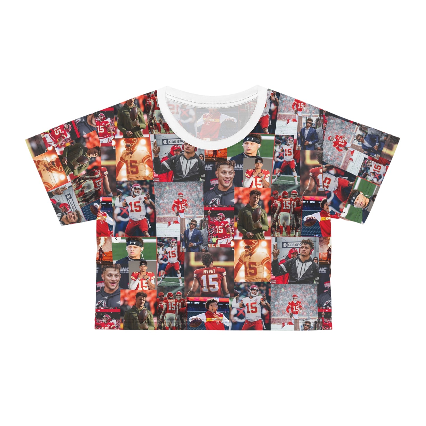 Patrick Mahomes Chiefs MVPAT Photo Collage Crop Tee