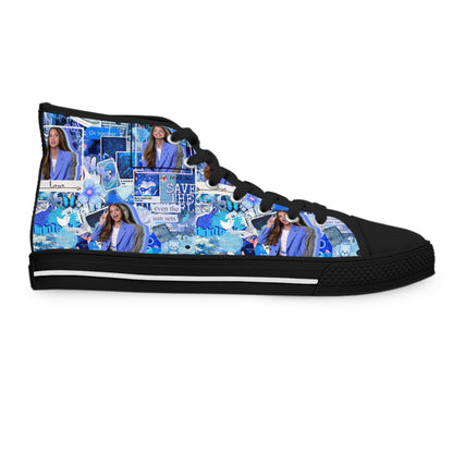 Olivia Rodrigo Blue Aesthetic Collage Women's High Top Sneakers