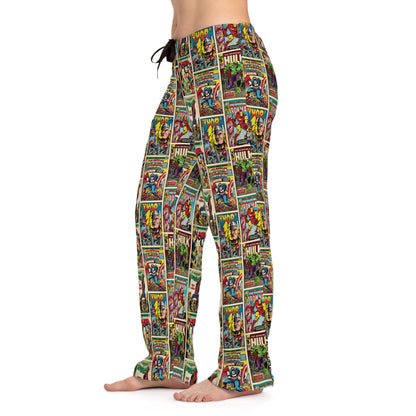 Marvel Comic Book Cover Collage Women's Pajama Pants