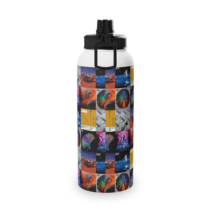 Muse Album Cover Collage Stainless Steel Sports Lid Water Bottle