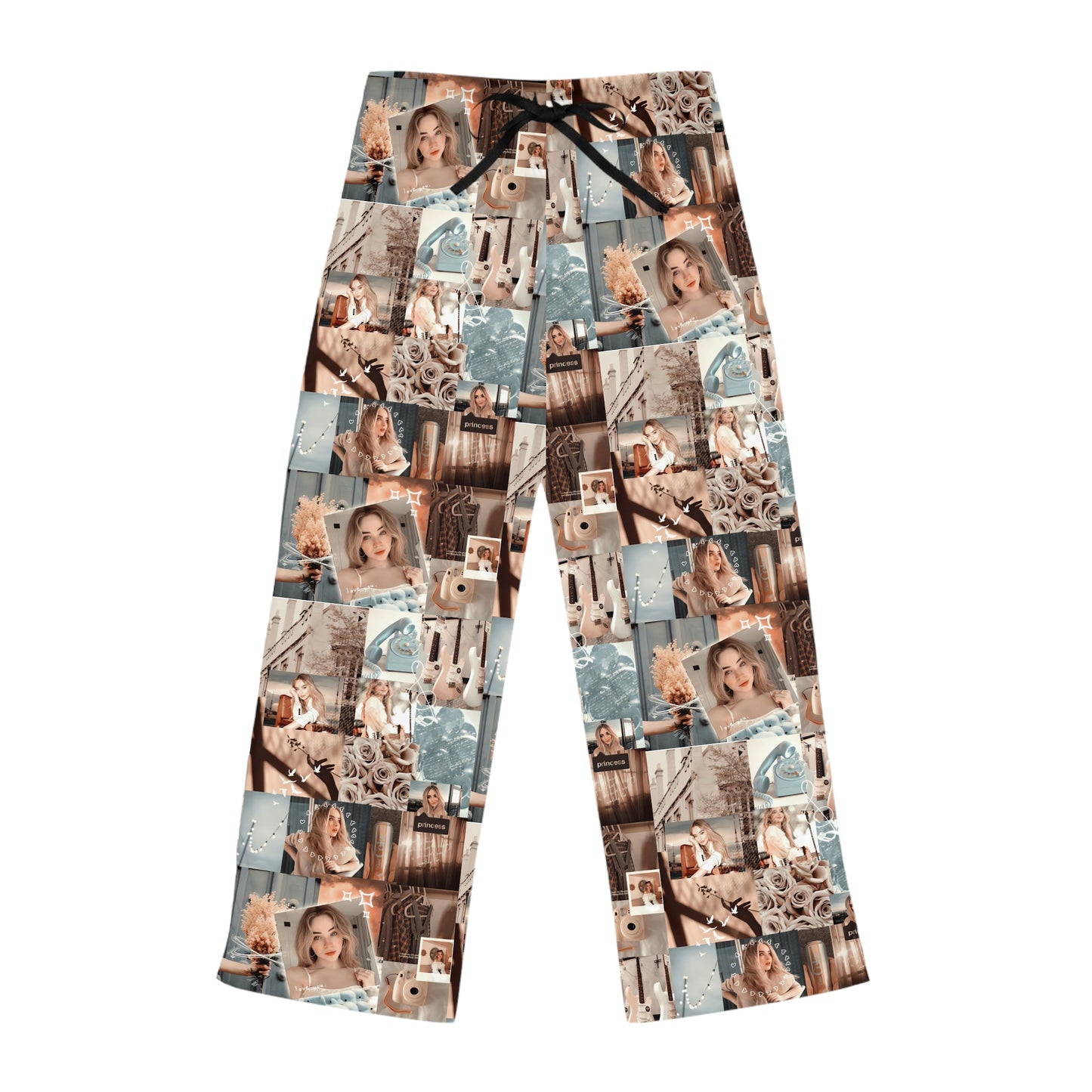 Sabrina Carpenter Peachy Princess Collage Women's Pajama Pants