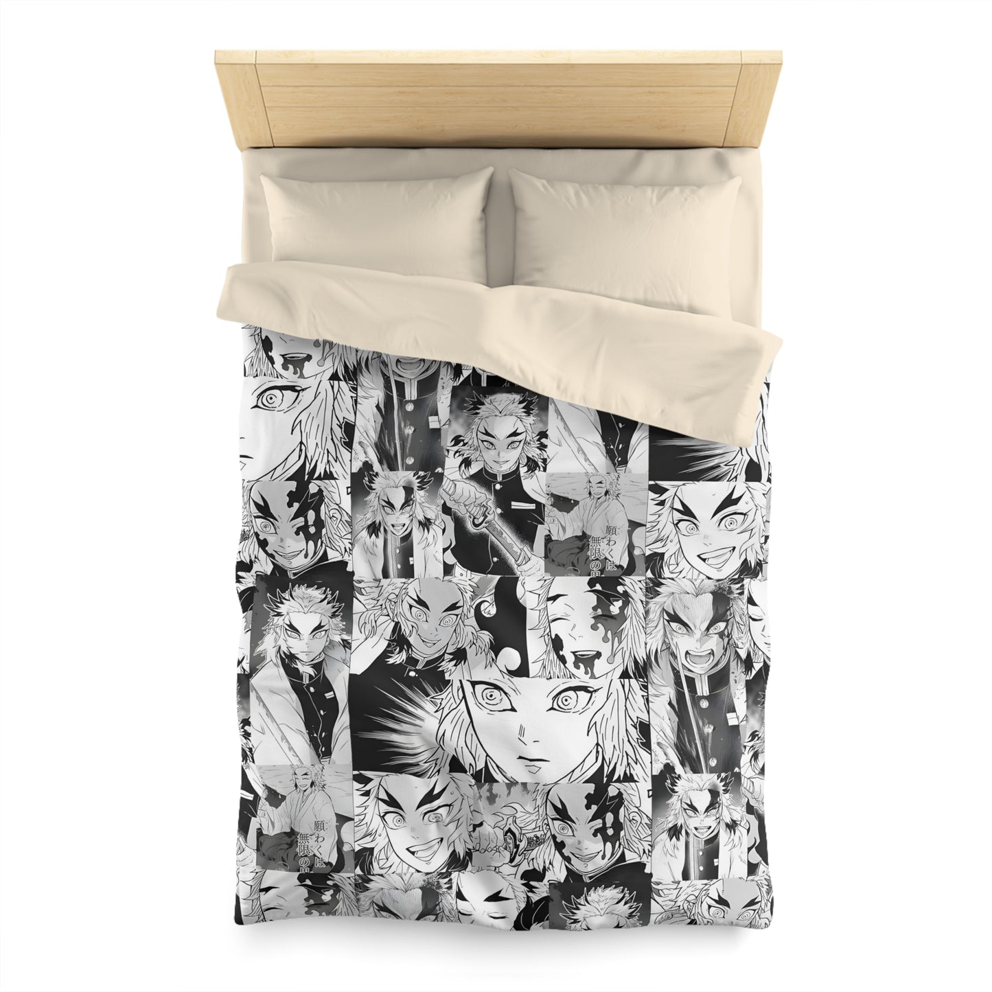 Demon Slayer Kyojuro Rengoku Collage Microfiber Duvet Cover