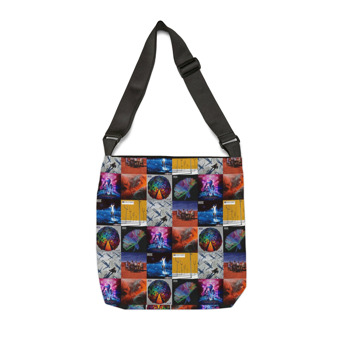 Muse Album Cover Collage Adjustable Tote Bag