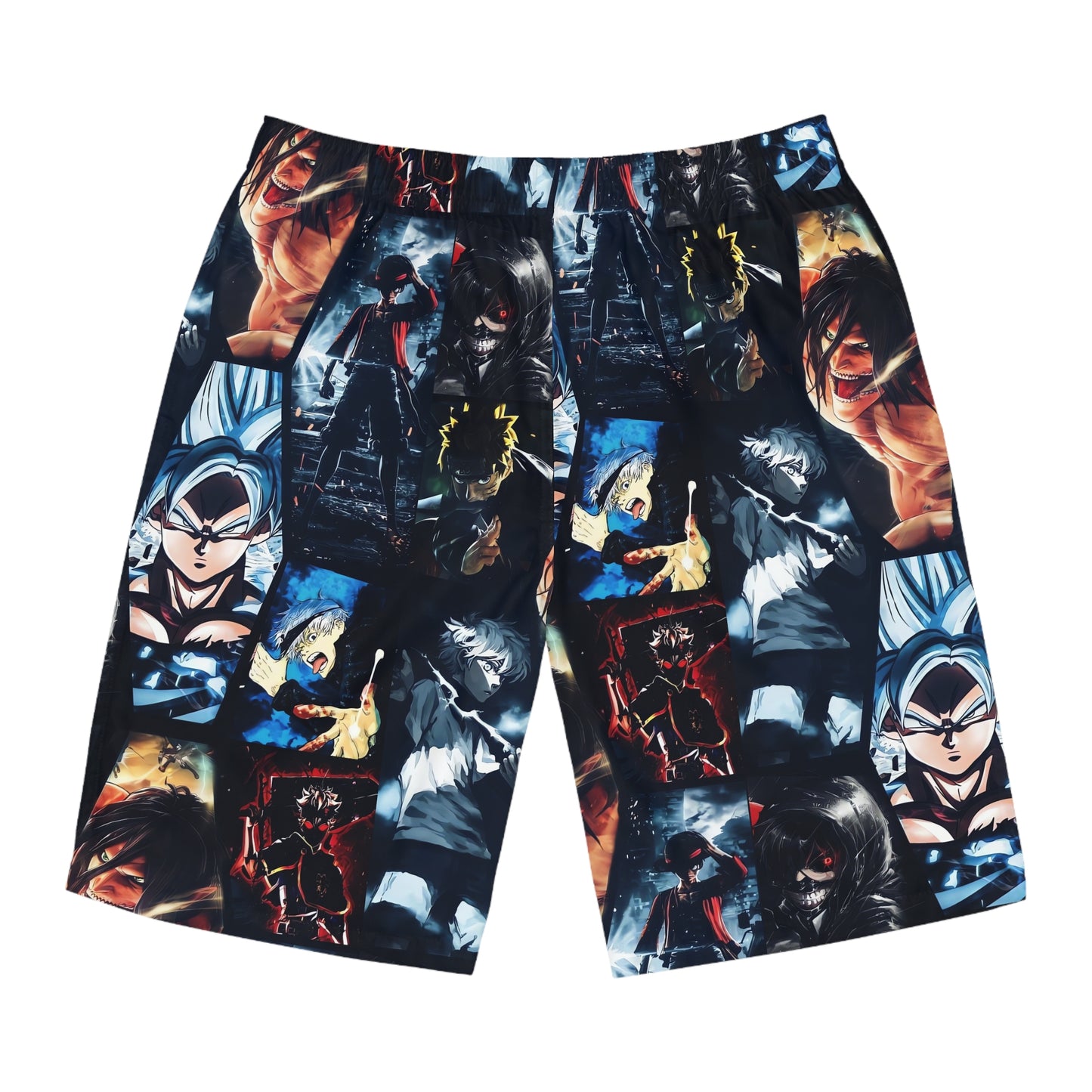 Anime Hero Montage Men's Board Shorts