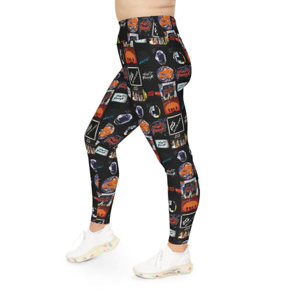 Daft Punk Album Cover Collage Plus Size Leggings