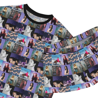 Olivia Rodrigo Album Cover Art Collage Women's Short Pajama Set