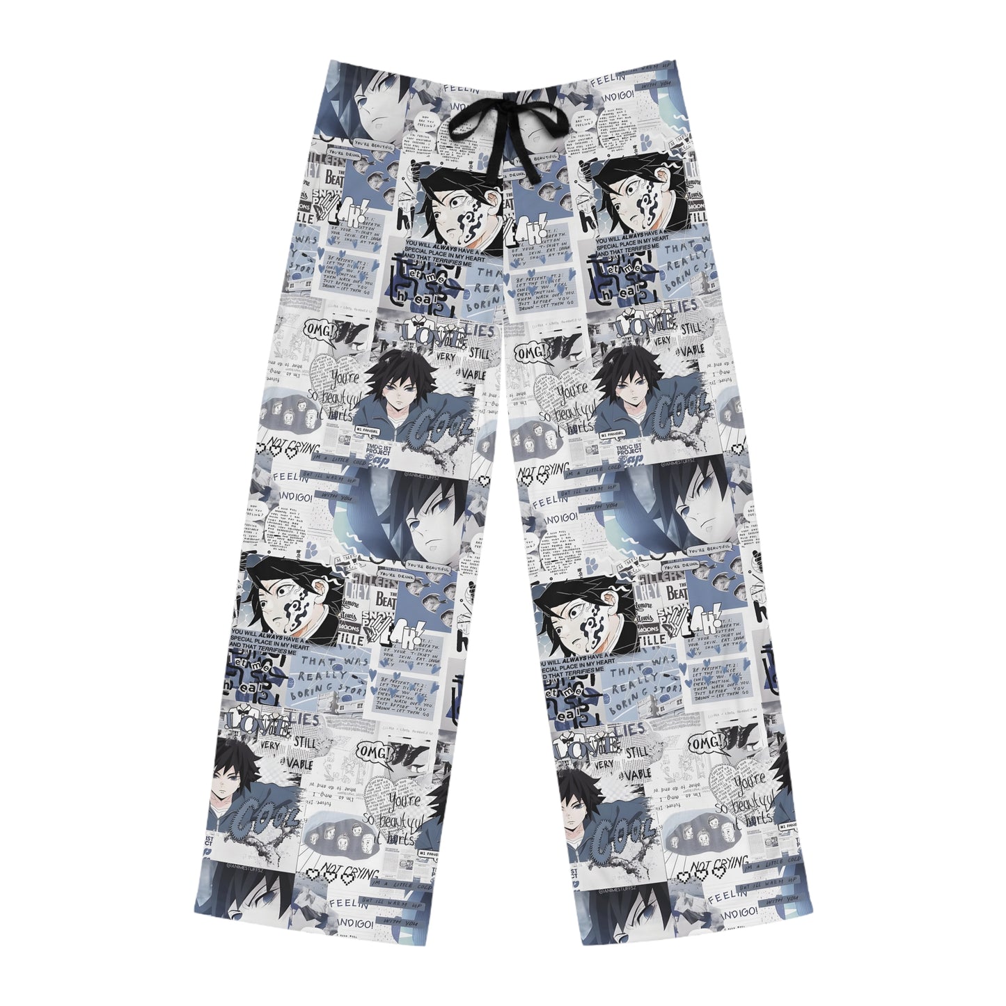 Demon Slayer Giyu Aesthetic Collage Men's Pajama Pants