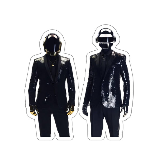 Daft Punk Standing In Black Suits Kiss-Cut Sticker