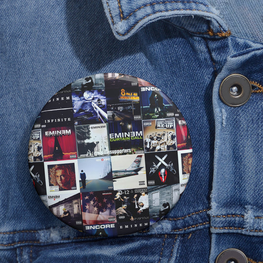 Eminem Album Art Cover Collage Round Pin
