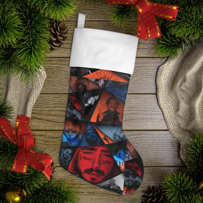 Post Malone Crystal Portaits Collage Christmas Holiday Stocking
