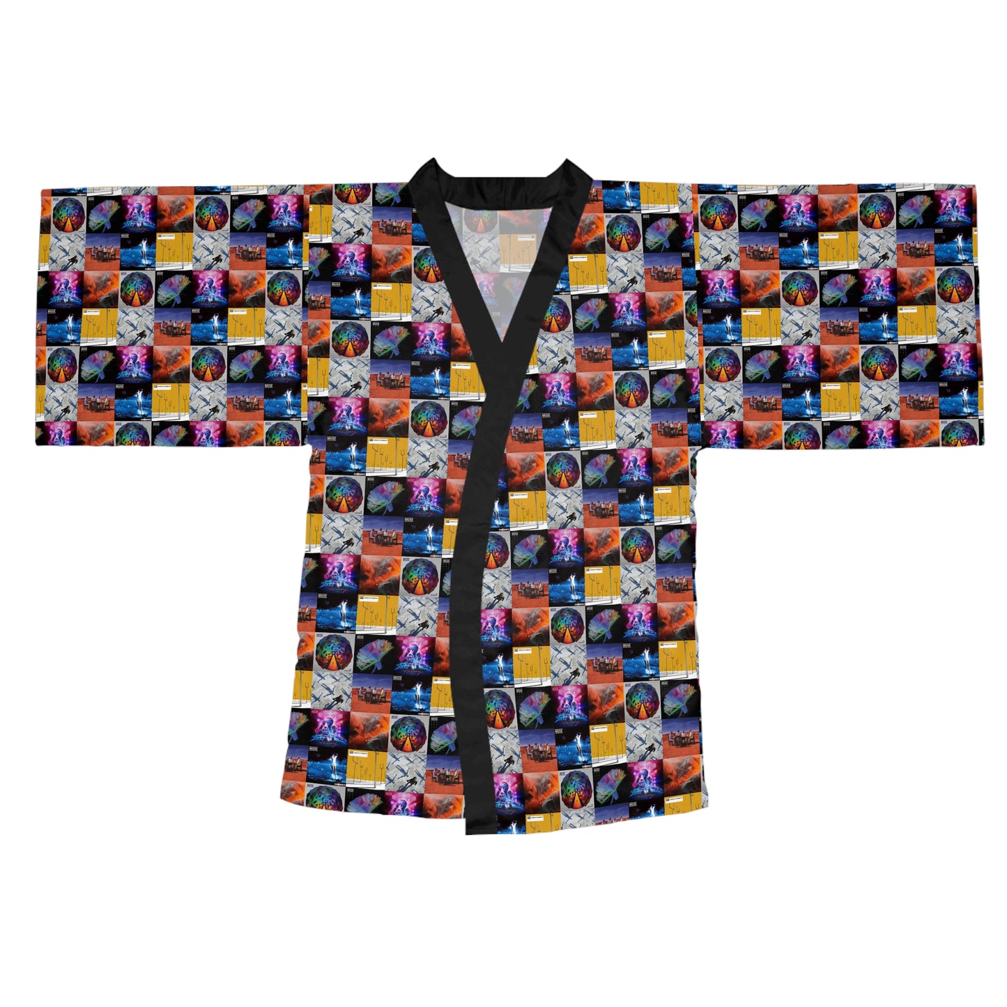 Muse Album Cover Collage Long Sleeve Kimono Robe