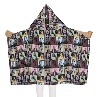 Taylor Swift Eras Collage Youth Hooded Towel