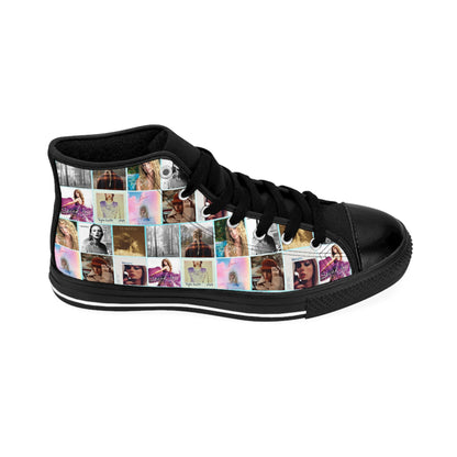 Taylor Swift Album Art Collage Women's Classic Sneakers