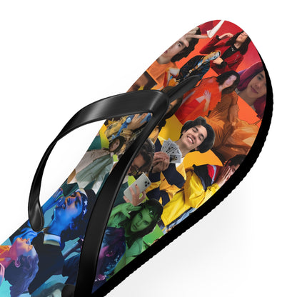 Conan Grey Rainbow Photo Collage Flip Flops