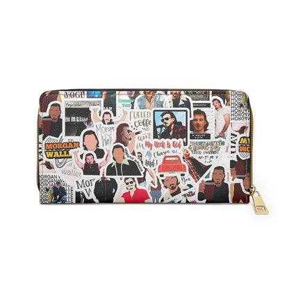 Morgan Wallen Sticker Collage Zipper Wallet