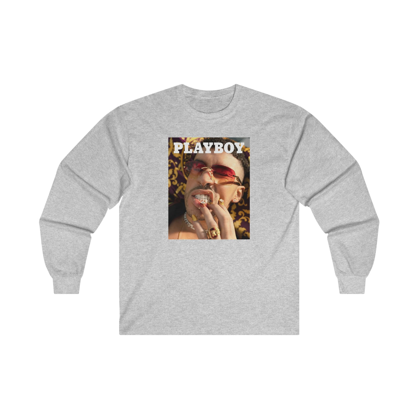 Bad Bunny Playboy Cover Ultra Cotton Long Sleeve Tee Shirt