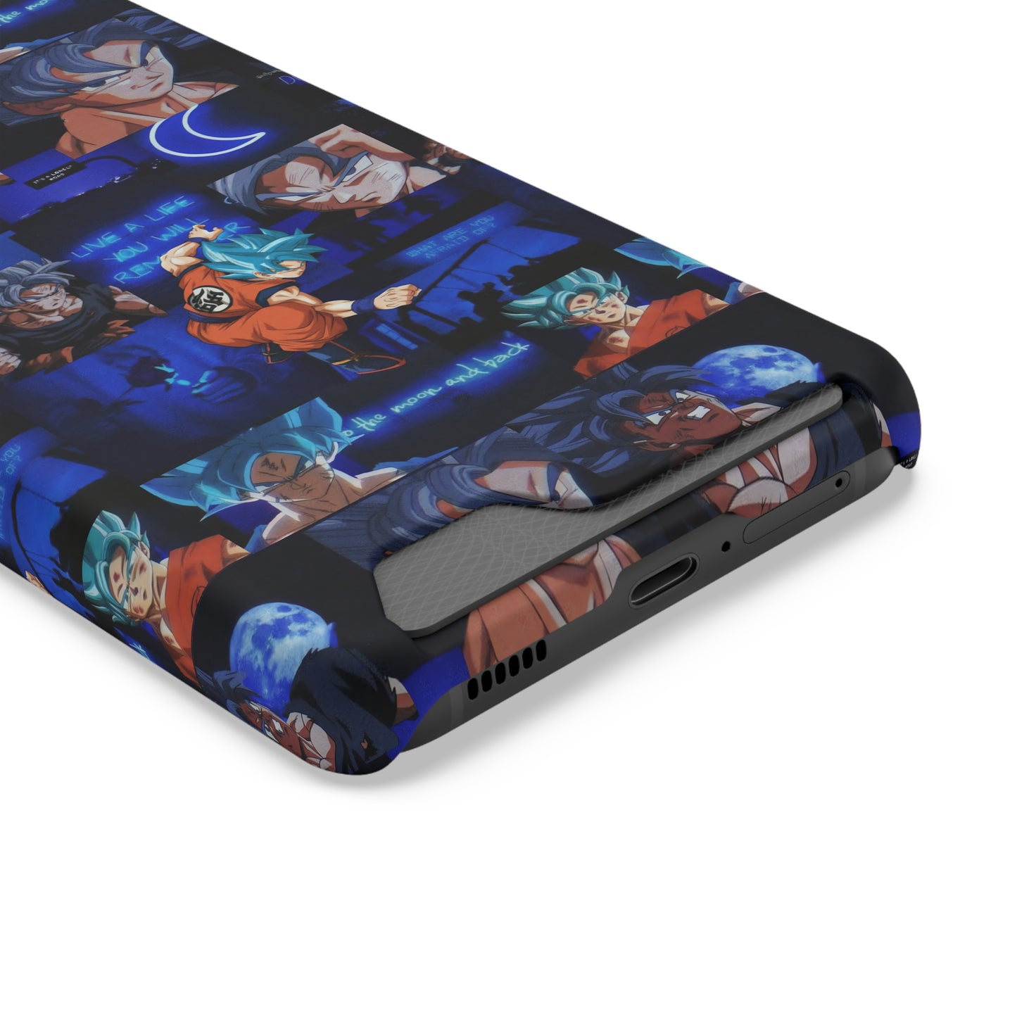 Dragon Ball Z Saiyan Moonlight Collage Phone Case With Card Holder