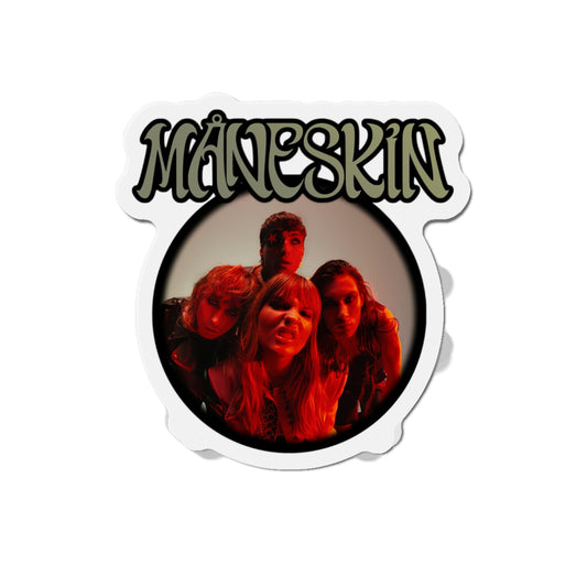 Måneskin Circular Group Photo Die-Cut Magnet