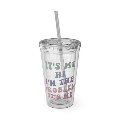 Taylor Swift It's Me Hi Sunsplash Tumbler with Straw