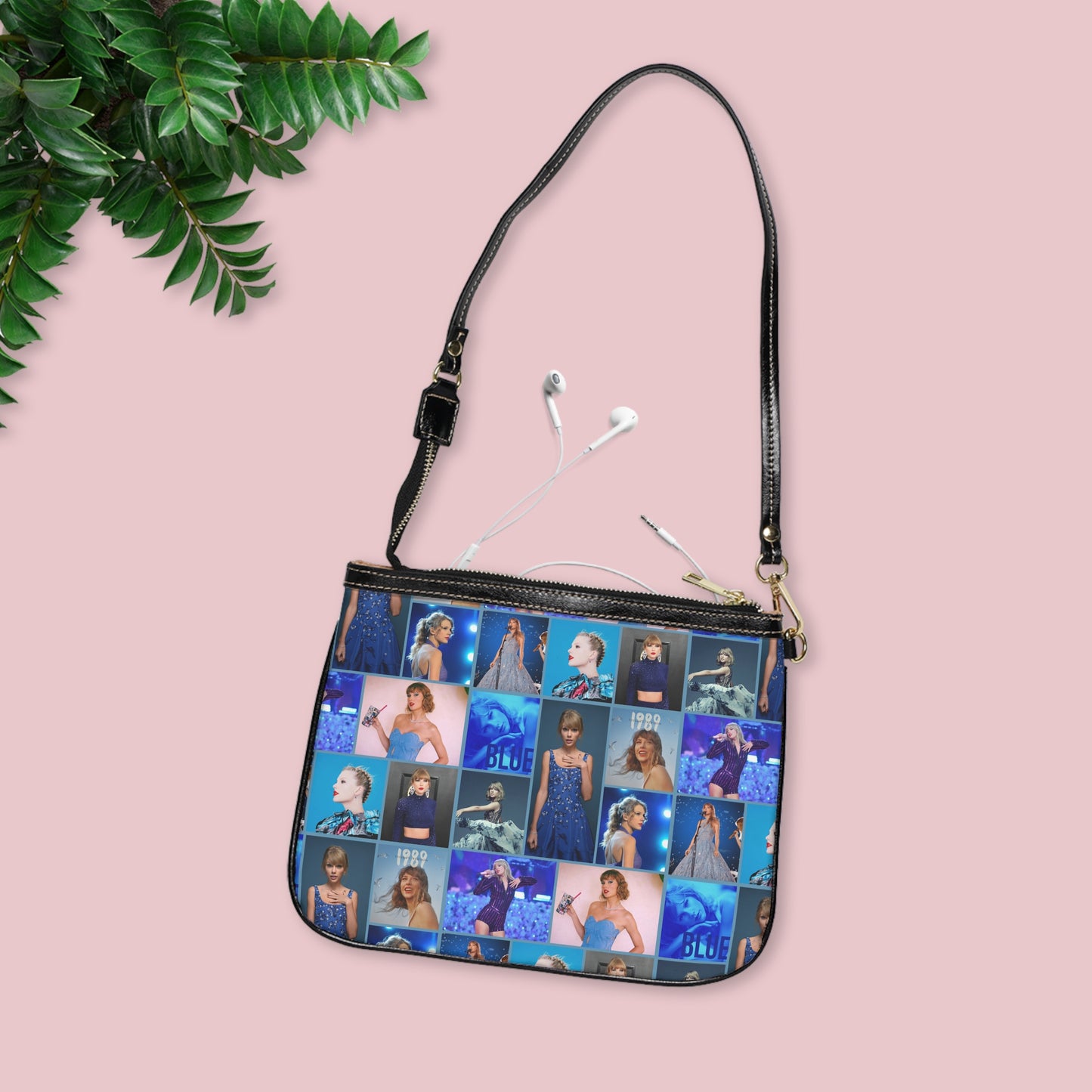 Taylor Swift Blue Aesthetic Collage Small Shoulder Bag