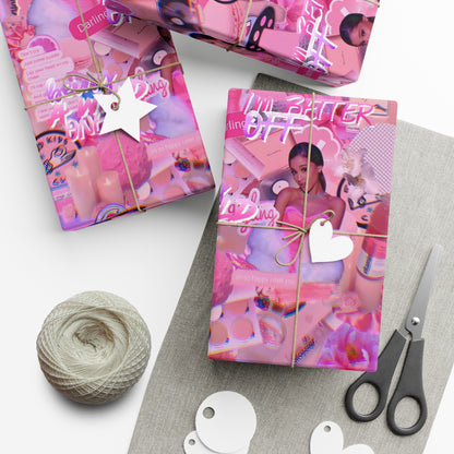 Ariana Grande Purple Vibes Collage Gift Wrap Paper