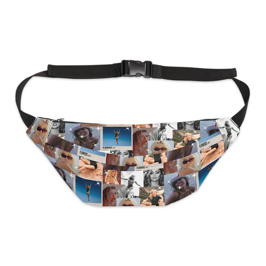 Miley Cyrus Flowers Photo Collage Large Fanny Pack