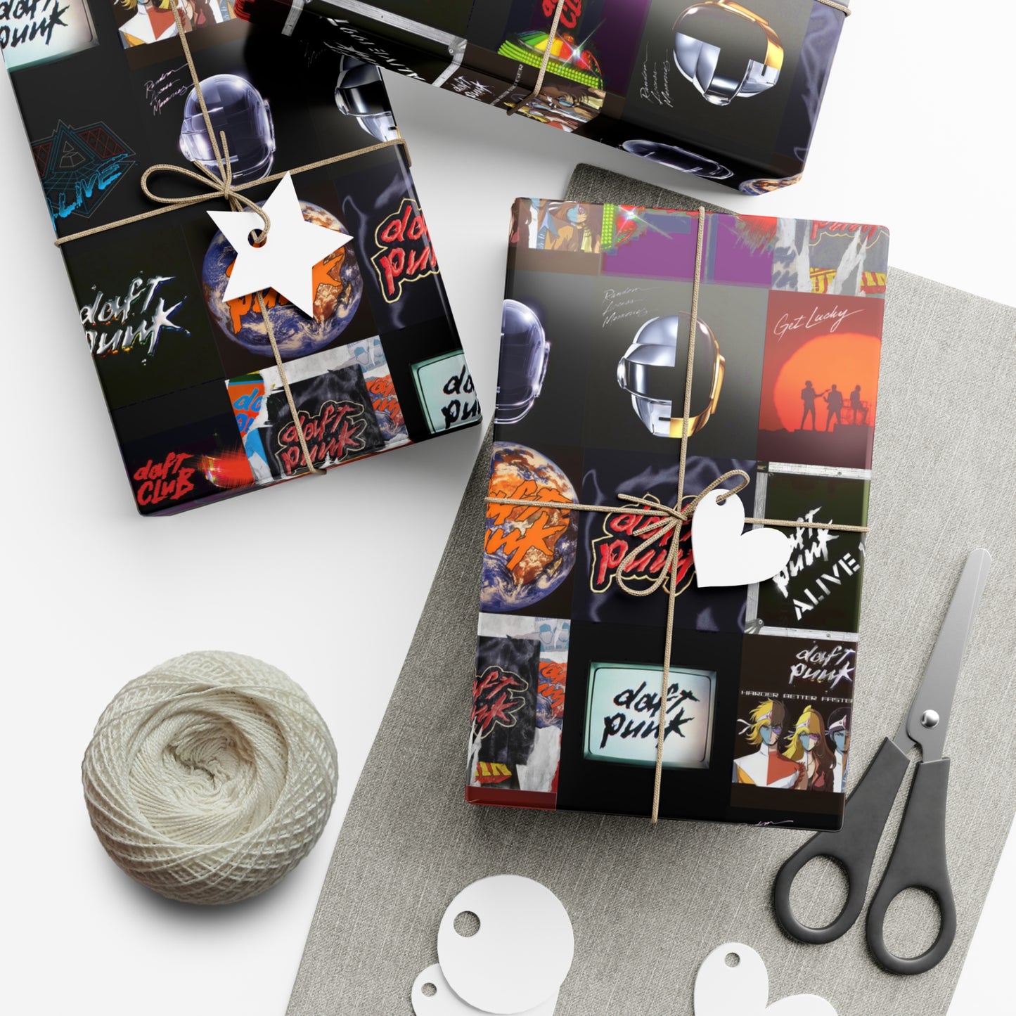 Daft Punk Album Cover Art Collage Gift Wrap Paper