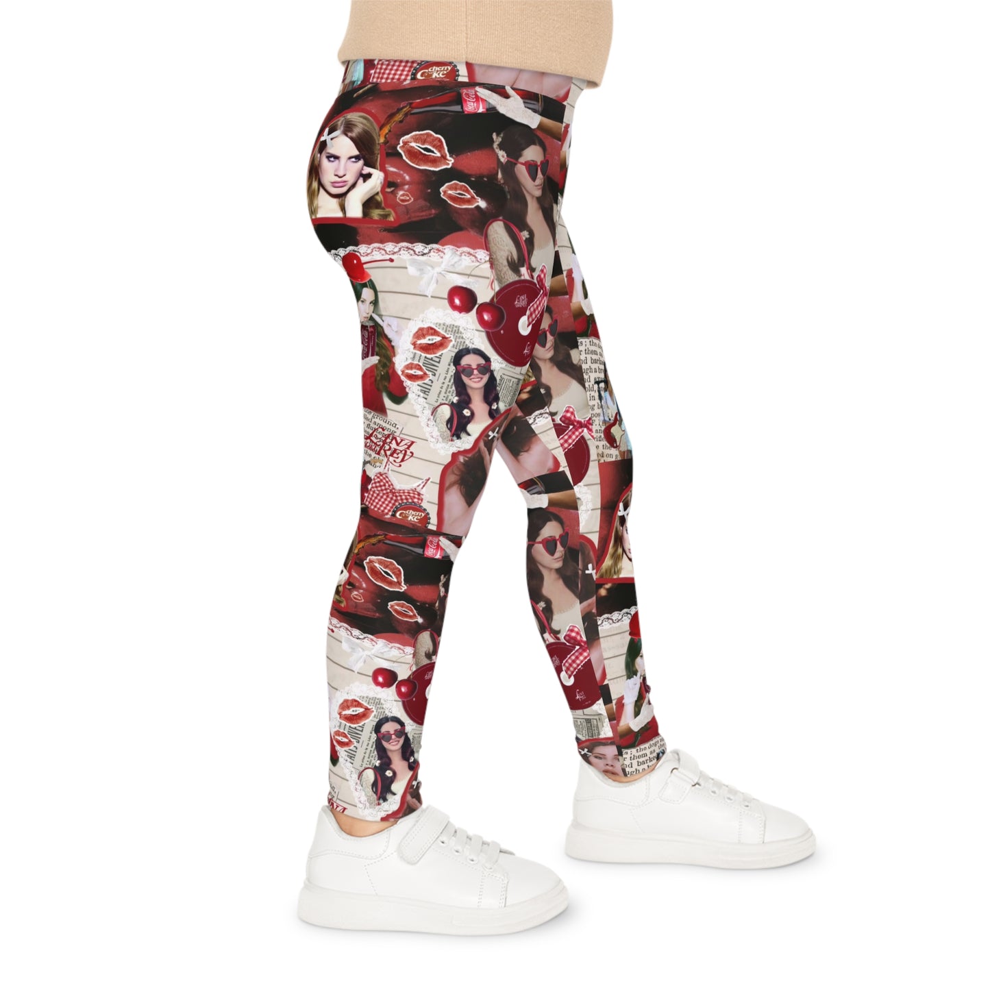 Lana Del Rey Cherry Coke Collage Kids Leggings