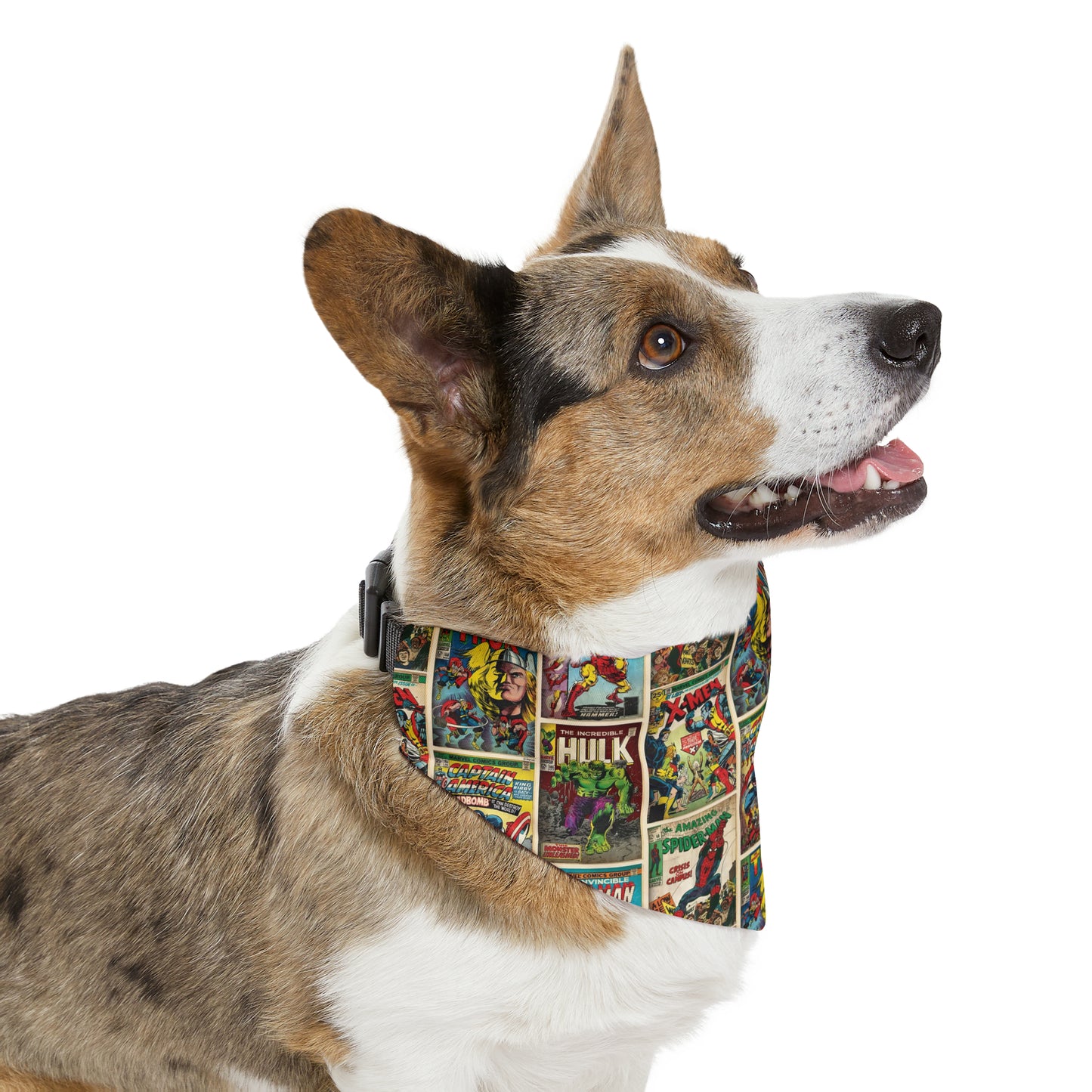 Marvel Comic Book Cover Collage Pet Bandana Collar