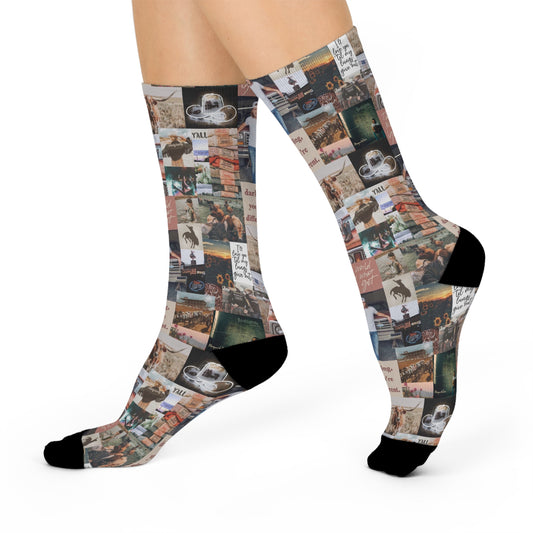 Morgan Wallen Darling You're Different Collage Cushioned Crew Socks