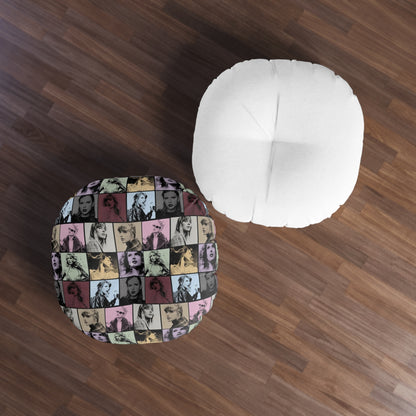 Taylor Swift Eras Collage Tufted Round Floor Pillow