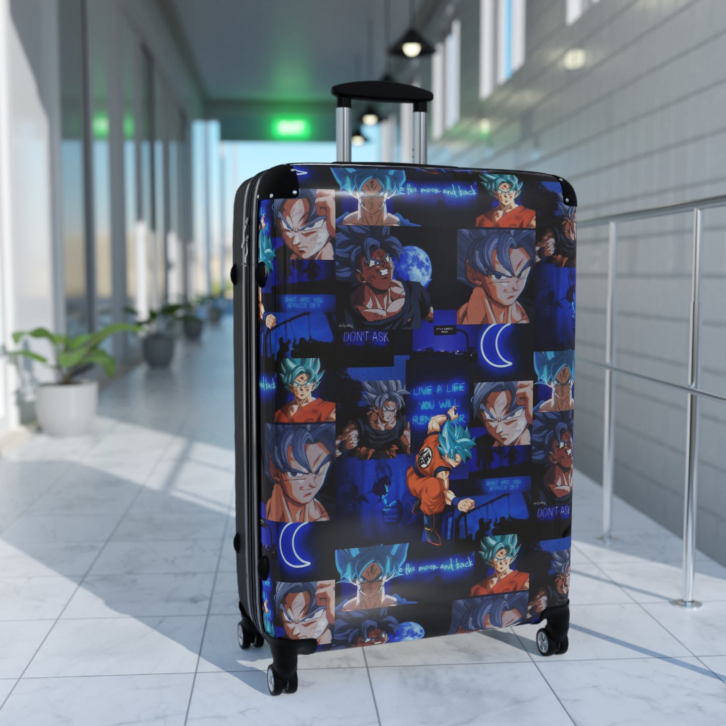 Dragon Ball Z Saiyan Moonlight Collage Suitcase