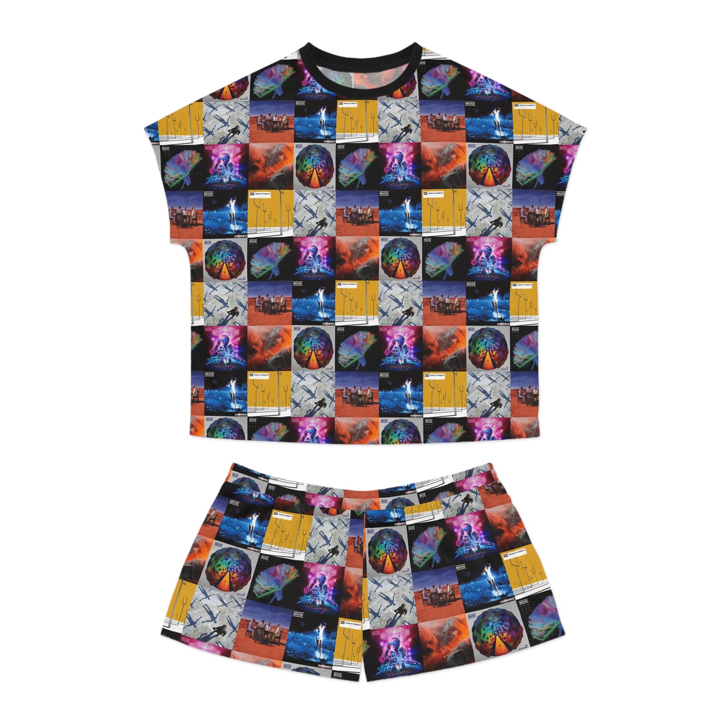 Muse Album Cover Collage Women's Short Pajama Set